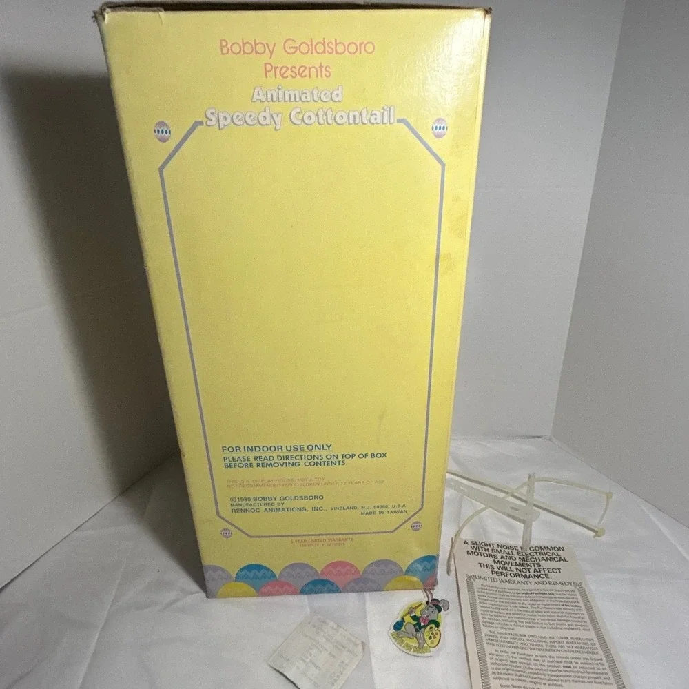 Vintage Goldsboro‎ Speedy Cottontail Animated Easter Bunny Rabbit Green Pink Hat
